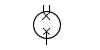 обозначение Лампа накаливания 2-х нитевая с тремя выводами